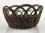 Japanese Okinawa Warabi Decorative Basket Vtg Kago Ikebana Kado Brown B240
