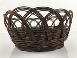 Japanese Okinawa Warabi Decorative Basket Vtg Kago Ikebana Kado Brown B240