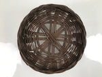 Japanese Okinawa Warabi Decorative Basket Vtg Kago Ikebana Kado Brown B240