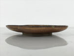 Japanese Oribe Ceramic Small Plate Kozara Pottery Green Brown Plum Blossom Y569