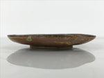 Japanese Oribe Ceramic Small Plate Kozara Pottery Green Brown Plum Blossom Y569