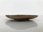 Japanese Oribe Ceramic Small Plate Kozara Pottery Green Brown Plum Blossom Y570