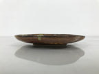 Japanese Oribe Ceramic Small Plate Kozara Pottery Green Brown Plum Blossom Y570