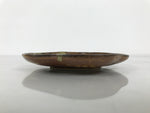 Japanese Oribe Ceramic Small Plate Kozara Pottery Green Brown Plum Blossom Y570