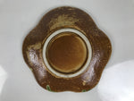 Japanese Oribe Ceramic Small Plate Kozara Pottery Green Brown Plum Blossom Y571
