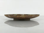 Japanese Oribe Ceramic Small Plate Kozara Pottery Green Brown Plum Blossom Y571