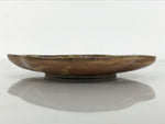 Japanese Oribe Ceramic Small Plate Kozara Pottery Green Brown Plum Blossom Y572