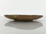 Japanese Oribe Ceramic Small Plate Kozara Pottery Green Brown Plum Blossom Y572
