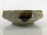 Japanese Oribe Ware Ceramic Bowl Kobachi Vtg Side Dish Beige Green Brown PY988