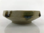 Japanese Oribe Ware Ceramic Bowl Kobachi Vtg Side Dish Beige Green Brown PY989