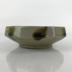 Japanese Oribe Ware Ceramic Bowl Kobachi Vtg Side Dish Beige Green Brown PY990