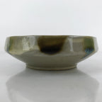 Japanese Oribe Ware Ceramic Bowl Kobachi Vtg Side Dish Beige Green Brown PY990
