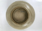 Japanese Oribe Ware Ceramic Yunomi Teacup Vtg Pottery Beige Green Yakimono TC560