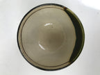 Japanese Oribe Ware Ceramic Yunomi Teacup Vtg Pottery Beige Green Yakimono TC561