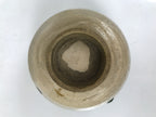 Japanese Oribe Ware Ceramic Yunomi Teacup Vtg Pottery Beige Green Yakimono TC561