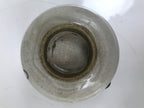 Japanese Oribe Ware Ceramic Yunomi Teacup Vtg Pottery Beige Green Yakimono TC562