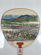 Japanese Paper Fan Fukakusa Uchiwa Bamboo Daimonji Okuribi Mountain Ukiyoe U154