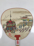 Japanese Paper Fan Fukakusa Uchiwa Bamboo Gion Matsuri Mikoshi Dashi U153