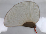 Japanese Paper Fan Uchiwa 2 Pcs Set Vtg Calligraphy Seasonal Poem W/ Stand U186