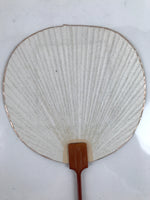 Japanese Paper Fan Uchiwa Vtg Bamboo Frame Calligraphy Foliage Red Gold U183