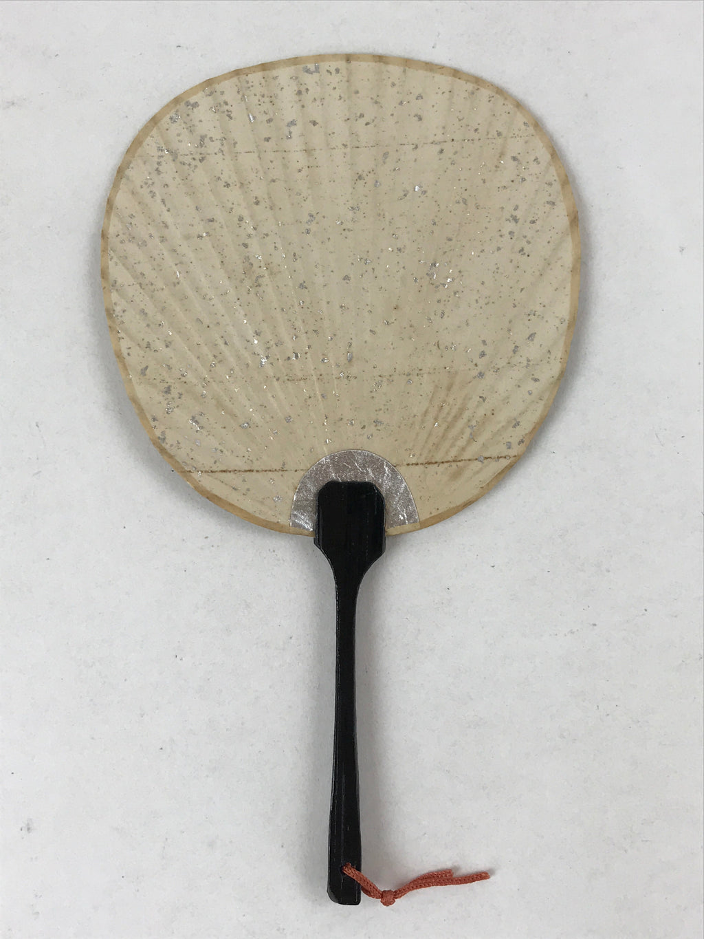 Japanese Paper Fan Uchiwa Vtg Handmade Decoration Landscape Ukiyoe JK575