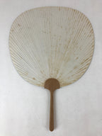 Japanese Paper Fan Uchiwa Vtg Issei Yamauchi Obara Washi Art Peony Flower U117