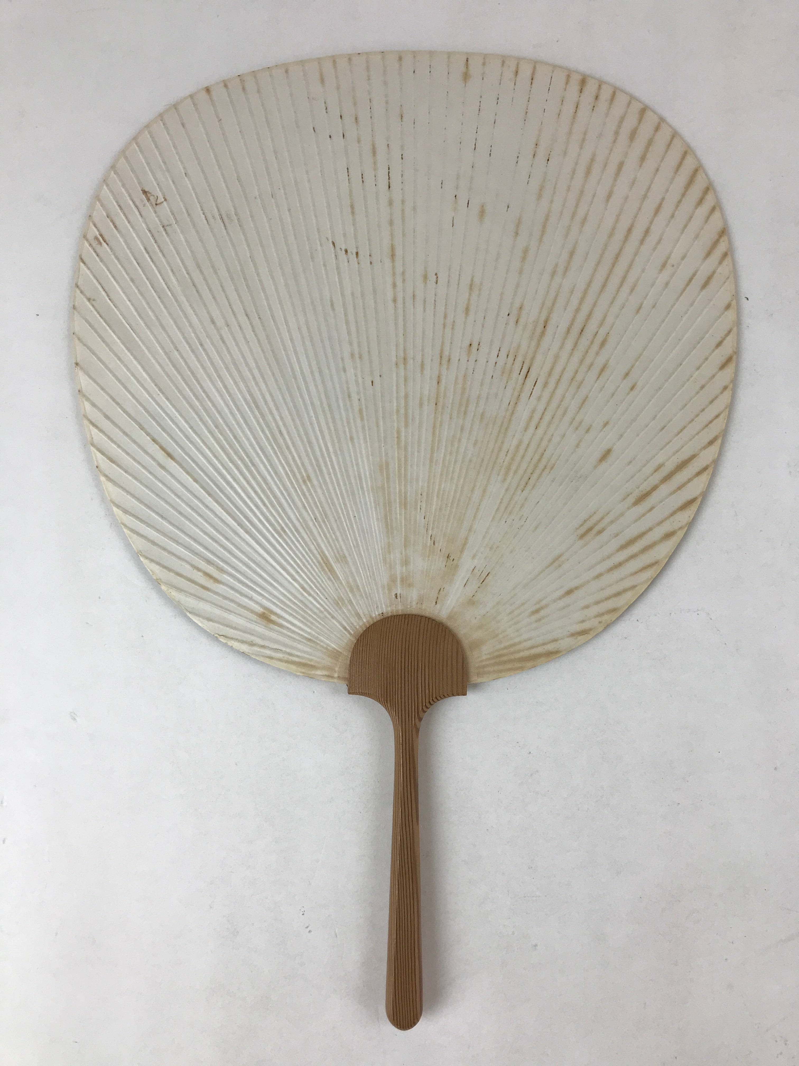 Japanese Paper Fan Uchiwa Vtg Issei Yamauchi Obara Washi Art Peony Flower U117
