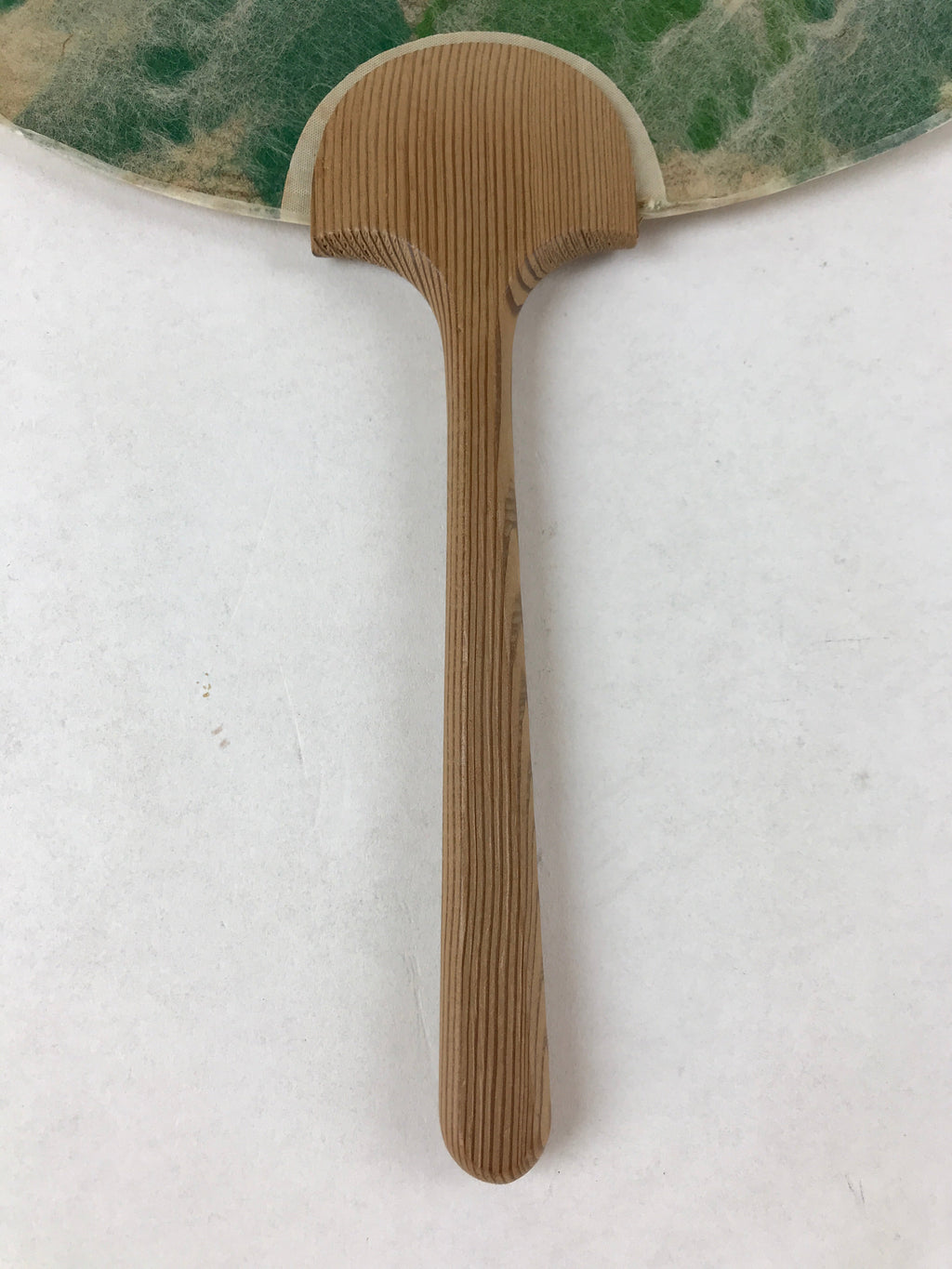 Japanese Paper Fan Uchiwa Vtg Issei Yamauchi Obara Washi Art Peony Flower U117