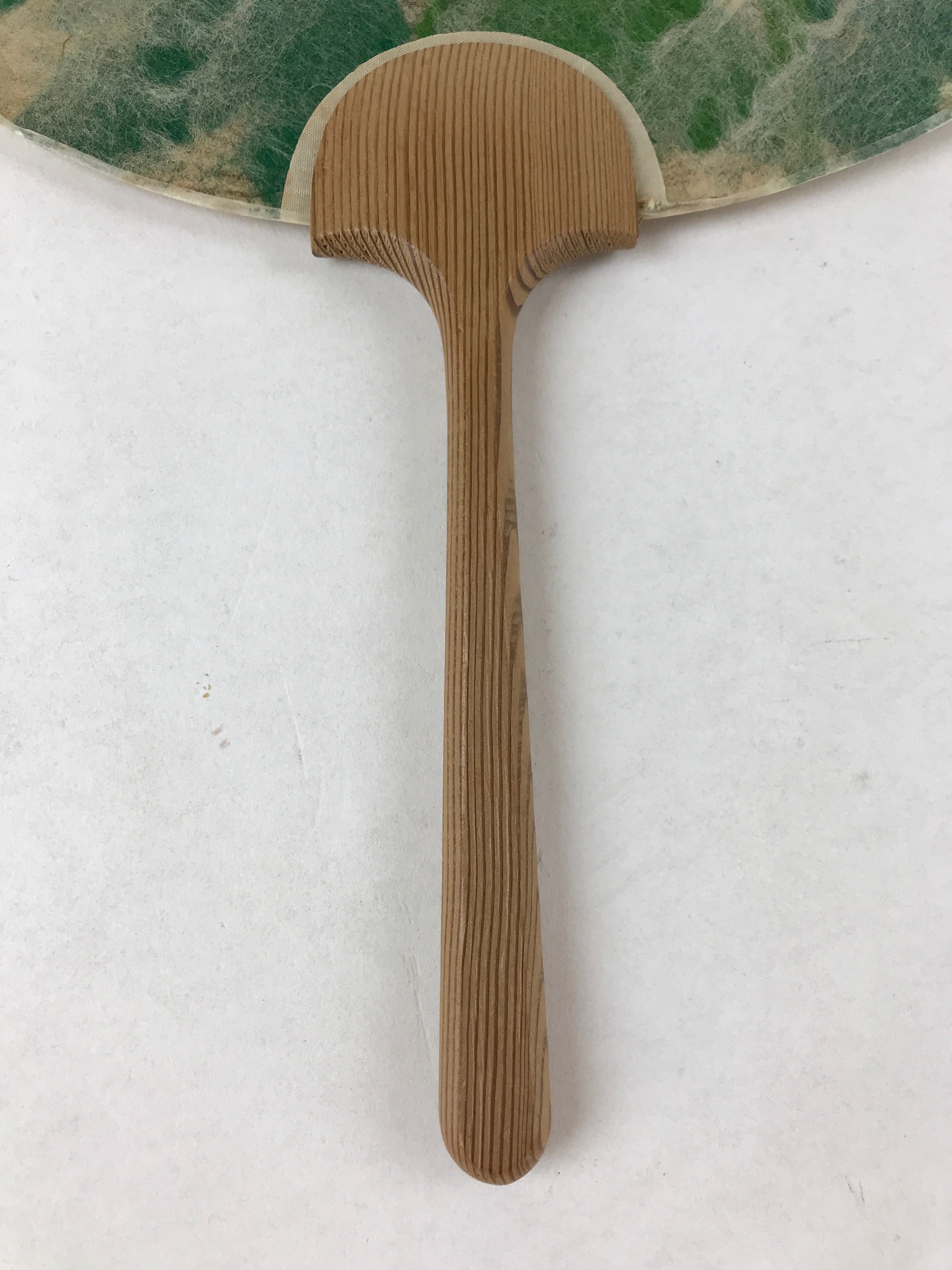 Japanese Paper Fan Uchiwa Vtg Issei Yamauchi Obara Washi Art Peony Flower U117