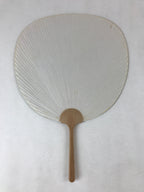Japanese Paper Fan Uchiwa Vtg Issei Yamauchi Obara Washi Nemophila Yellow U119