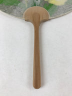 Japanese Paper Fan Uchiwa Vtg Issei Yamauchi Obara Washi Nemophila Yellow U119