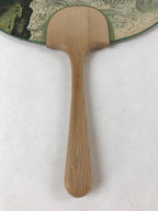 Japanese Paper Fan Uchiwa Vtg Wall Hanger Kodama Kibo Waterfall Pool Green U116