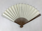 Japanese Paper Folding Fan Sensu Bamboo Bird Plum Blossom Higashi Honganji 4D787