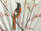 Japanese Paper Folding Fan Sensu Bamboo Bird Plum Blossom Higashi Honganji 4D787