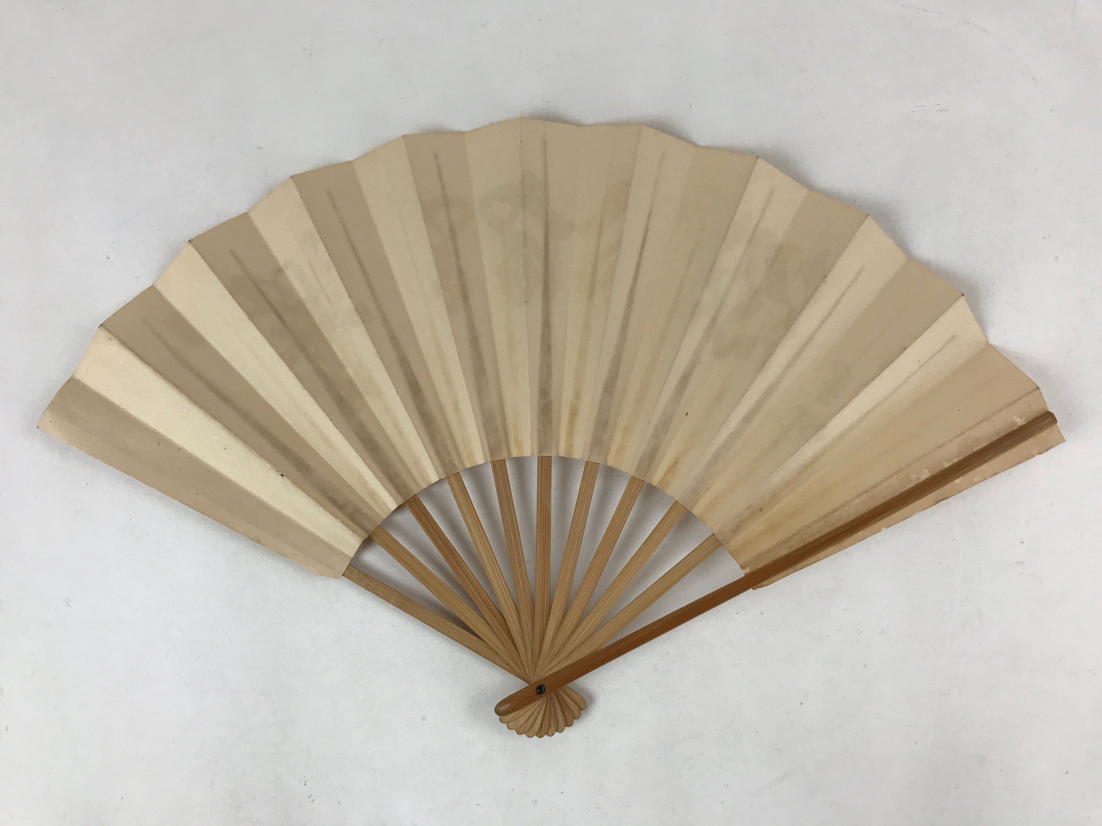 Japanese Paper Folding Fan Sensu Bamboo Frame 3 Big Kanji Characters 4D777