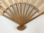 Japanese Paper Folding Fan Sensu Bamboo Frame 3 Big Kanji Characters 4D777