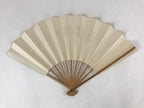 Japanese Paper Folding Fan Sensu Bamboo Frame Calligraphy Kanjis 4D779
