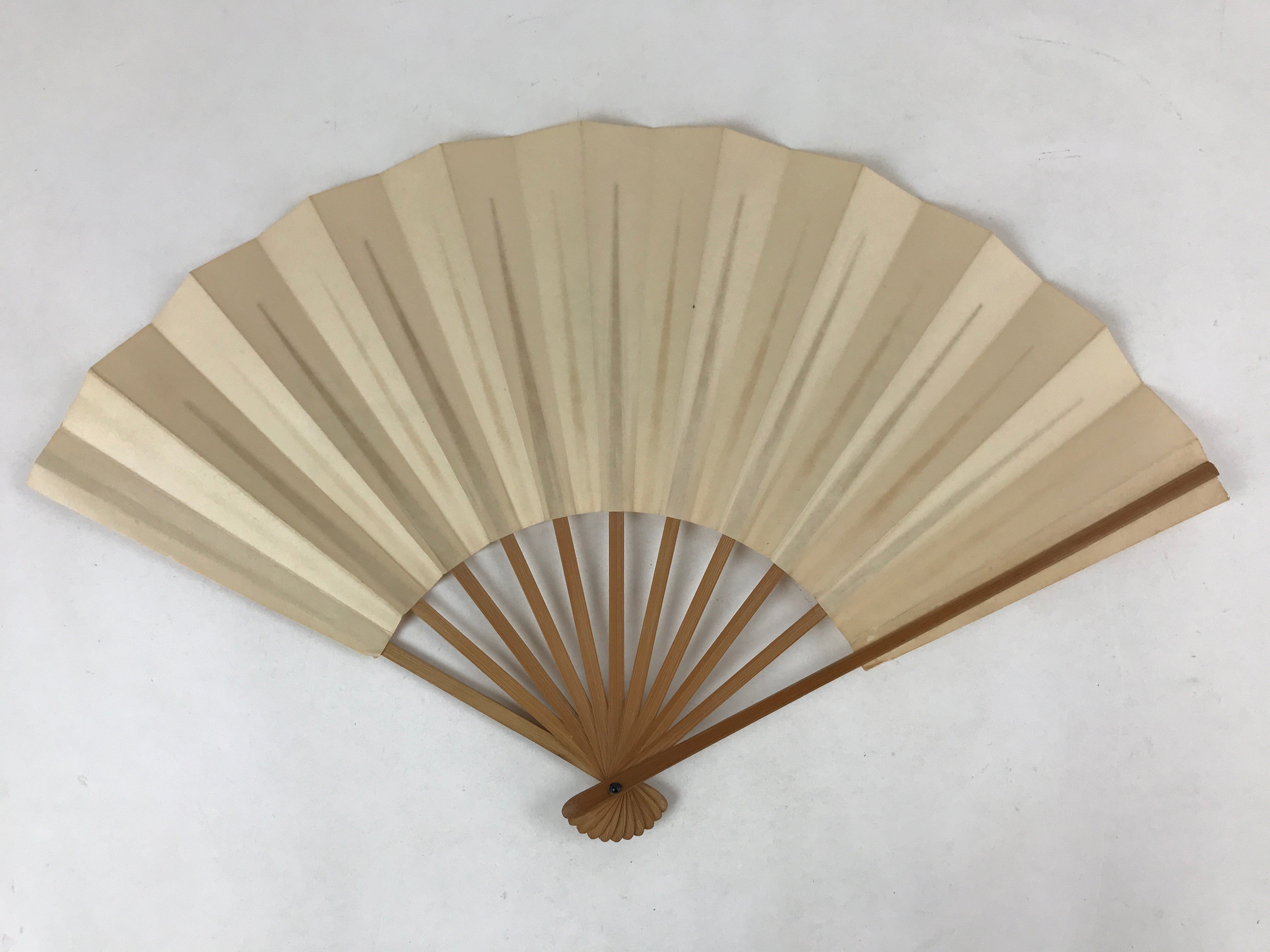 Japanese Paper Folding Fan Sensu Bamboo Frame Calligraphy Onjo Black 4D774