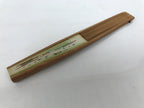 Japanese Paper Folding Fan Sensu Bamboo Frame Green JAF Senryu Haiku Poem 5D42