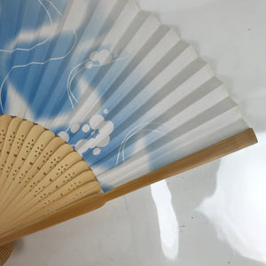 Japanese Paper Folding Fan Sensu Bamboo Frame Mild Seven Promotional Blue 4D855