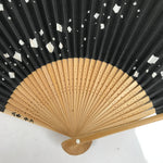 Japanese Paper Folding Fan Sensu Bamboo Frame Squares Design w/Case 4D824