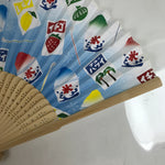 Japanese Paper Folding Fan Sensu Bamboo Frame Summer Shaved Ice Kakigori 4D838