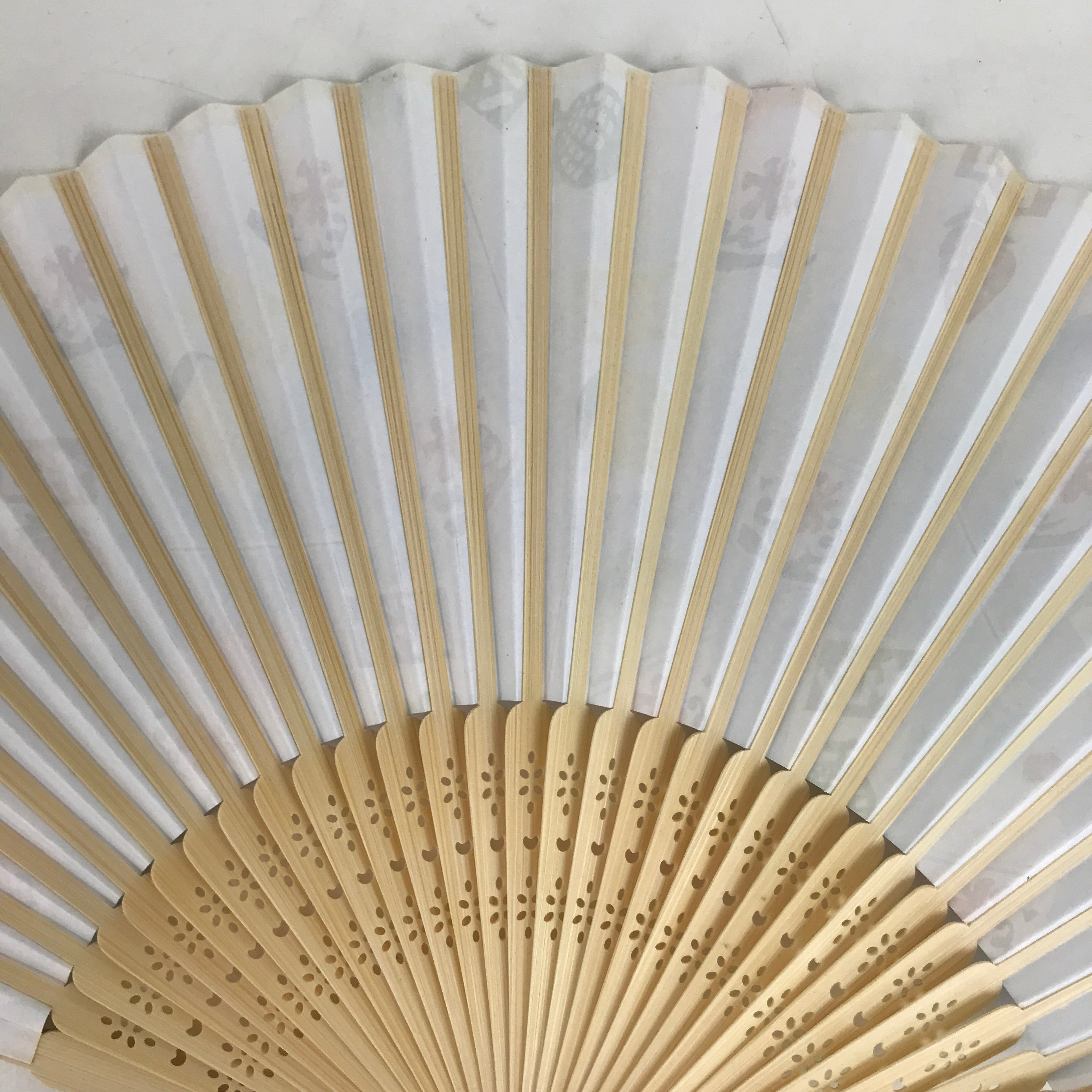 Japanese Paper Folding Fan Sensu Bamboo Frame Summer Shaved Ice Kakigori 4D838