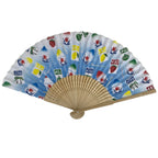 Japanese Paper Folding Fan Sensu Bamboo Frame Summer Shaved Ice Kakigori 4D838