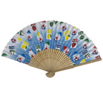 Japanese Paper Folding Fan Sensu Bamboo Frame Summer Shaved Ice Kakigori 4D838