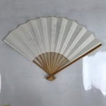 Japanese Paper Folding Fan Sensu Bamboo Frame White Black Kanji 4D837