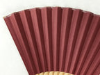 Japanese Paper Folding Fan Sensu Bamboo Frame Yebisu Beer Logo Red 4D765
