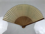 Japanese Paper Folding Fan Sensu Lacquered Bamboo Frame 1975 Expo Okinawa 4D899