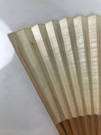 Japanese Paper Folding Fan Sensu Lacquered Bamboo Frame 1975 Expo Okinawa 4D899