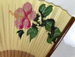 Japanese Paper Folding Fan Sensu Lacquered Bamboo Frame 1975 Expo Okinawa 4D899